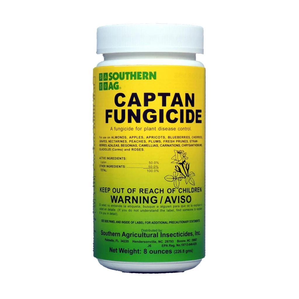 Captan Fungicide Powder, for Fruits, Ornamentals & Lawns - 8 oz. bottle