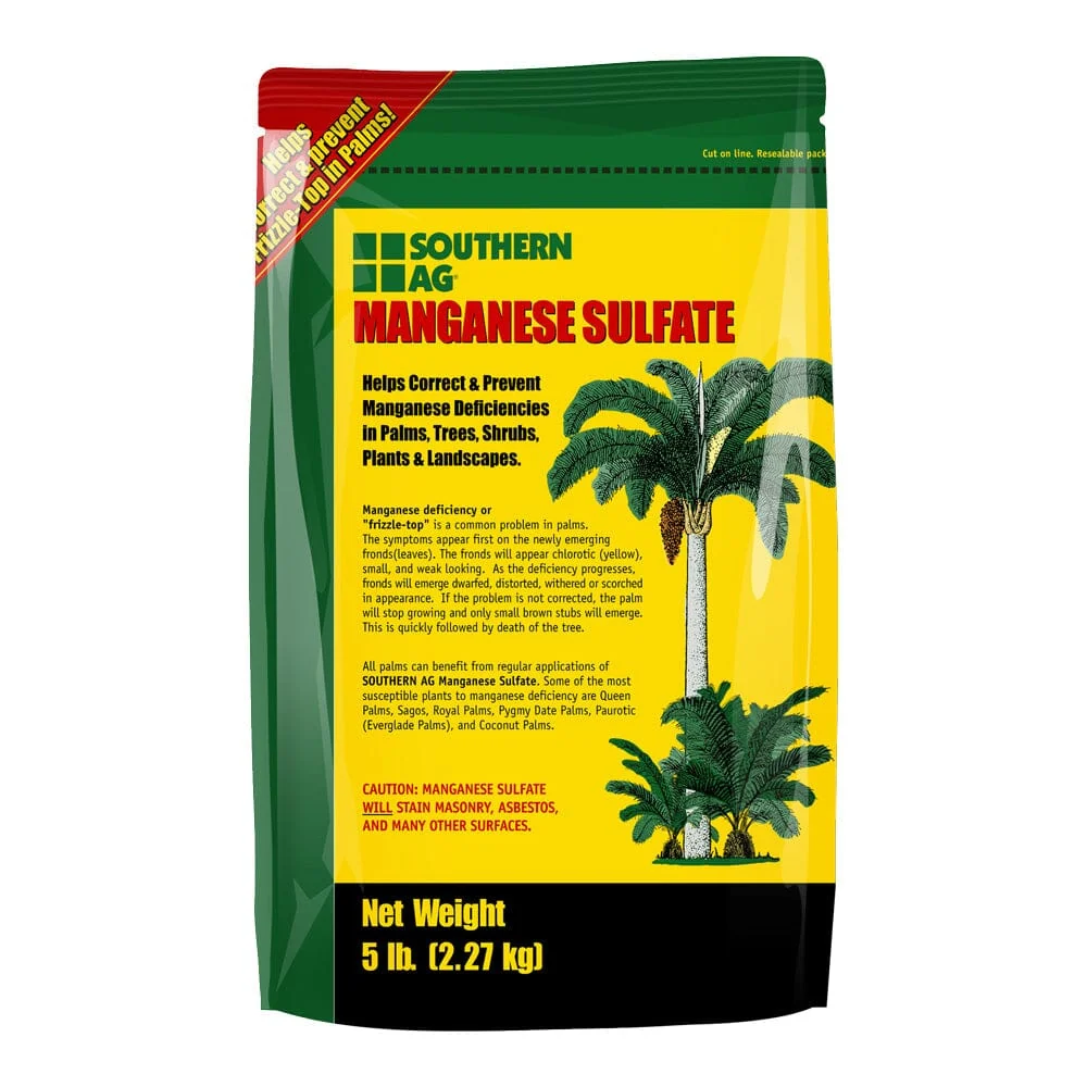 Manganese Sulfate , Dry Fertilizer for Palms, Trees & Plants - 5 lb. Bag